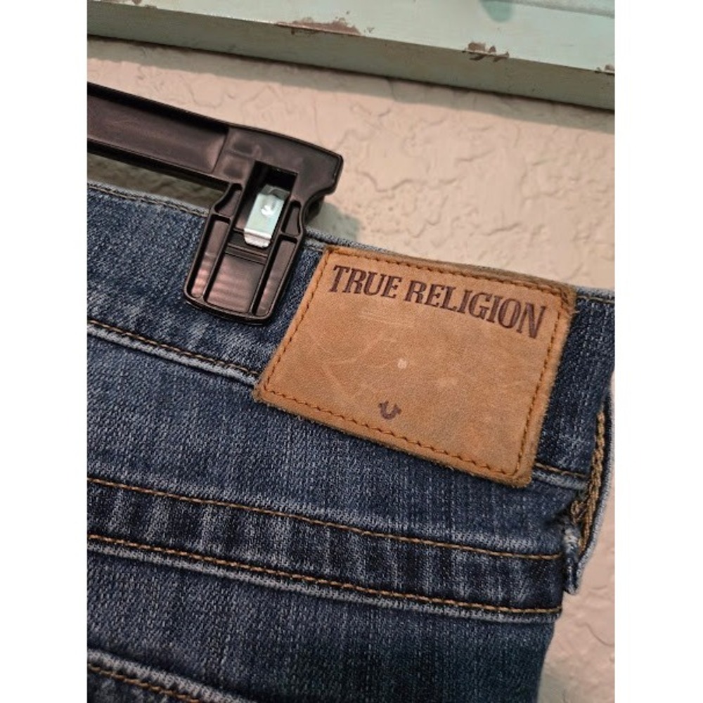 True Religion Ricky Relaxed Straight Jeans Blue Mens Size 36 - Picture 6 of 7